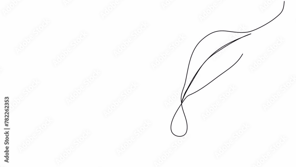 Drop of water dripping off a leaf. One line drawing animation. Video clip with alpha channel. Drop of water dripping off a leaf. One line drawing animation. Video clip with alpha channel.