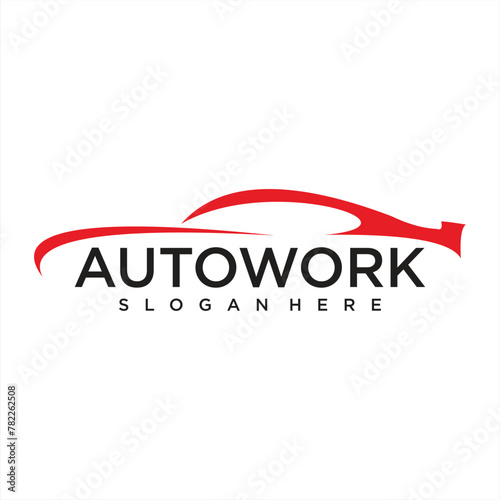 Gradient car service modern logo template