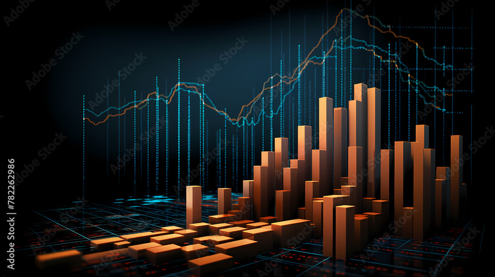 Naklejka premium Investment and financial management background