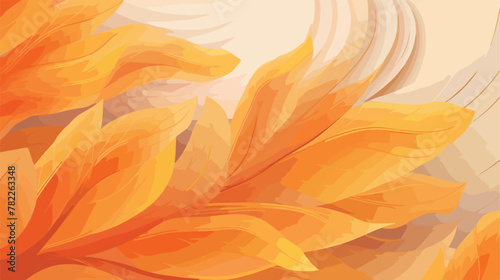 Autumn leaves on an abstract background with wavy p