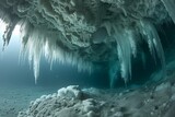 Brinicles, Underwater ice stalactites that form in polar regions, freezing everything they touch