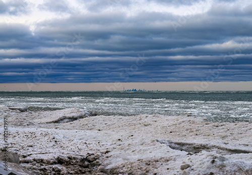 beach in winter