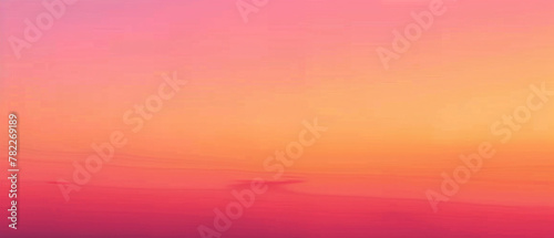 A vibrant gradient of sunrise orange transitioning to a soft sunset pink in the sky. #782269189