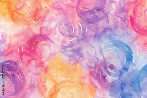 vibrant tiedye watercolor swirls in pastel hues seamless pattern swatch highquality illustration photo