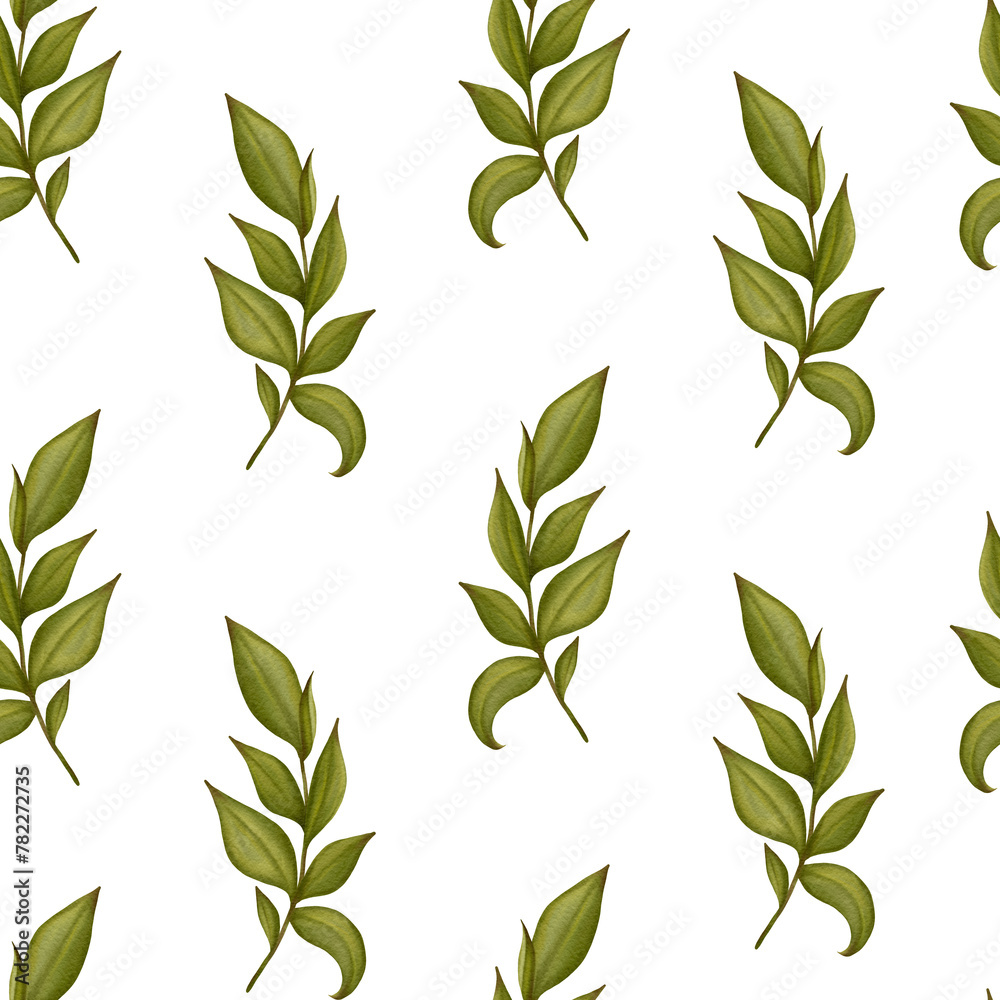 Common Myrtle flowers, spanish natives, seamless pattern for fabric, paper, wallpaper, textiles, packaging, bed linen design, tablecloths, kitchen textiles, print, botanical patterns for decoration