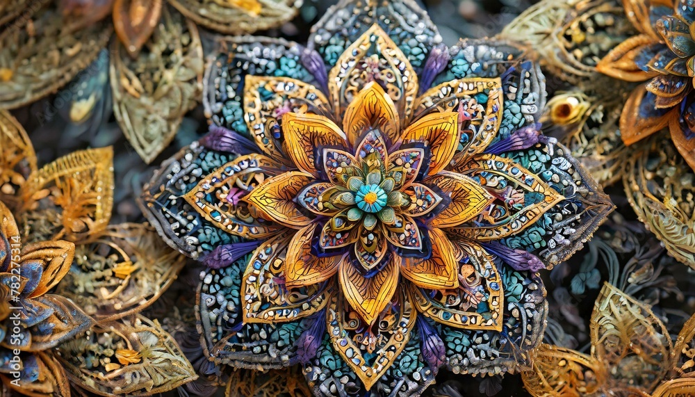 elaborate beautiful art painting  flower seamless patterns, taken background wallpaper