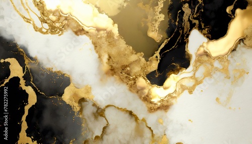Wallpaper  splashes  Gold abstract black marble background art paint pattern ink texture watercolor white fluid wall. Abstract liquid gold design luxury wallpaper nature black brush oil modern 