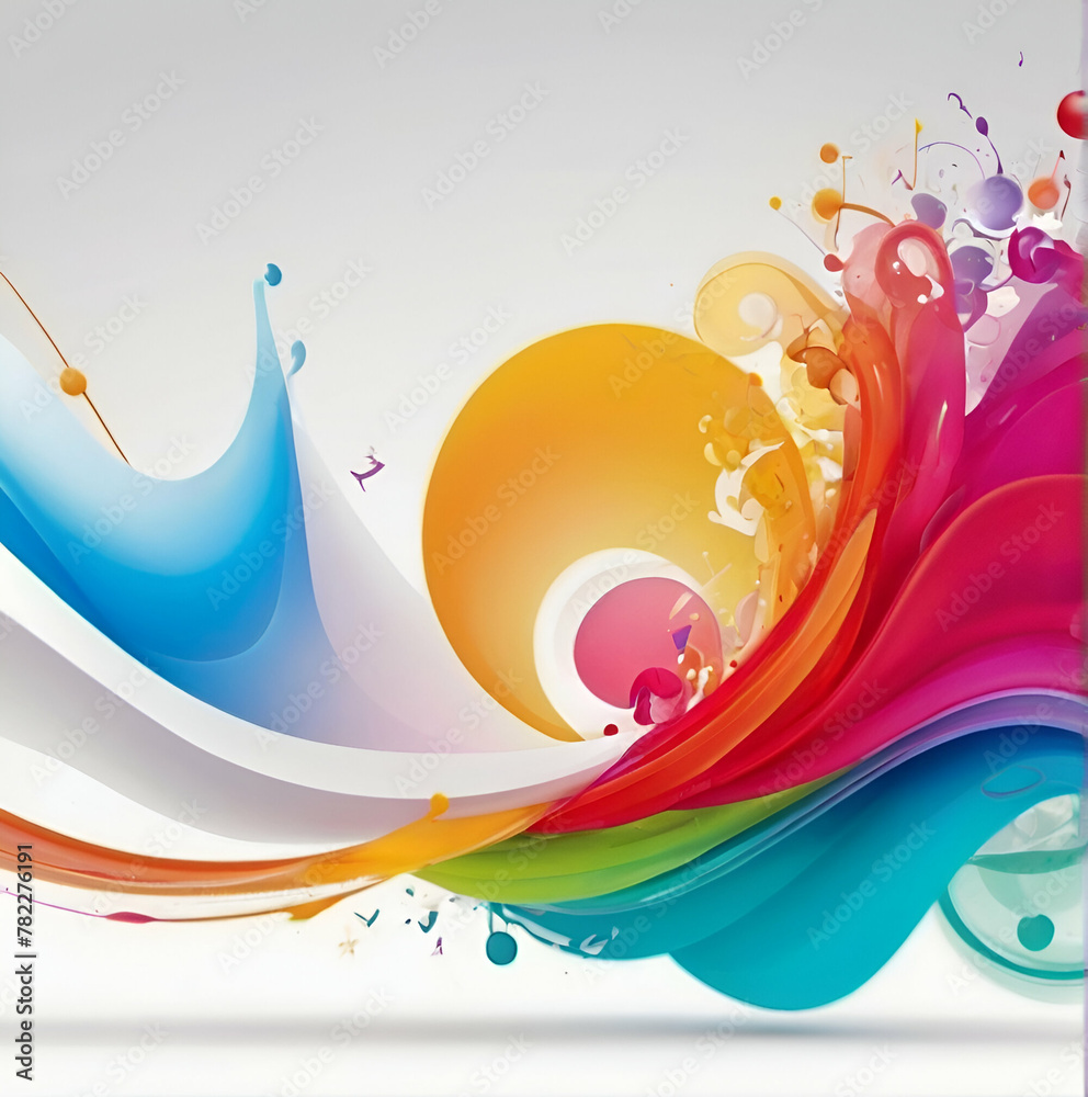 Obraz premium abstract wave colorful background. Music as colors. Wallpaper of graphic resource.