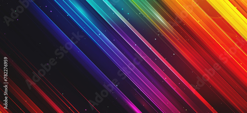 colorful diagonal rainbow stripes on black background pattern, abstract multicolored stylish wallpaper, lgbt colors photo