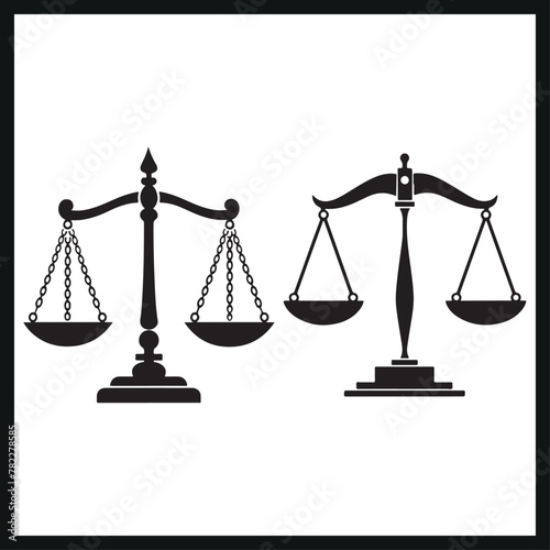 Balance scale silhouette clipart