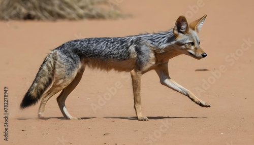 A-Jackal-With-Its-Tail-Held-Low-Ready-To-Bolt- 2
