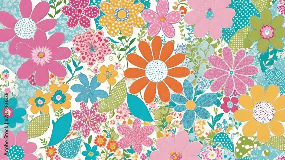 Botanical Bliss: A Symphony of Colorful Floral Patterns