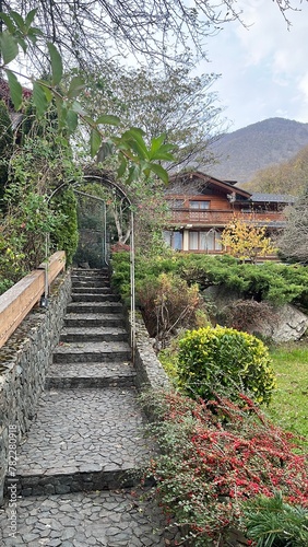 wooden house in the mountains