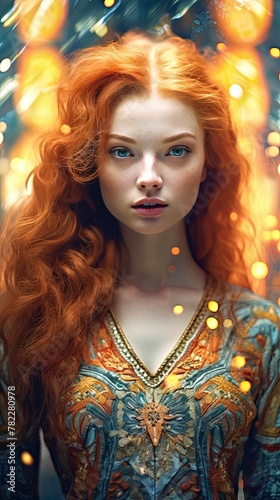 beautiful ginger girl photo