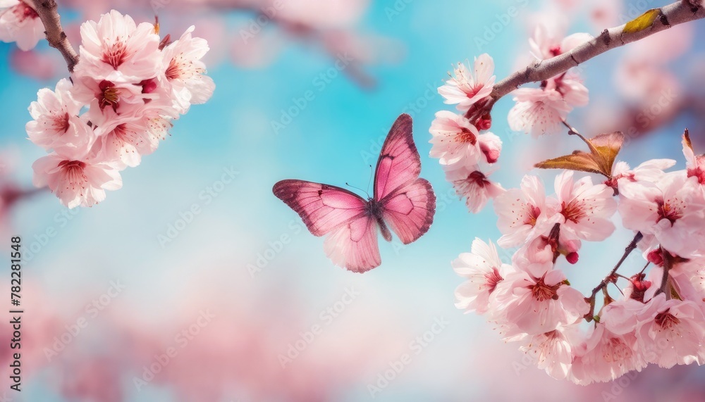 Spring blossom and butterfly serenity Spring blossom and butterfly serenity