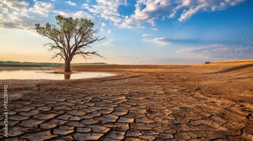 Tranquil environment disturbed by drought photo