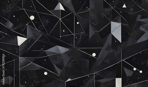 Cubist Constellation Imagine a black background colors circles photo