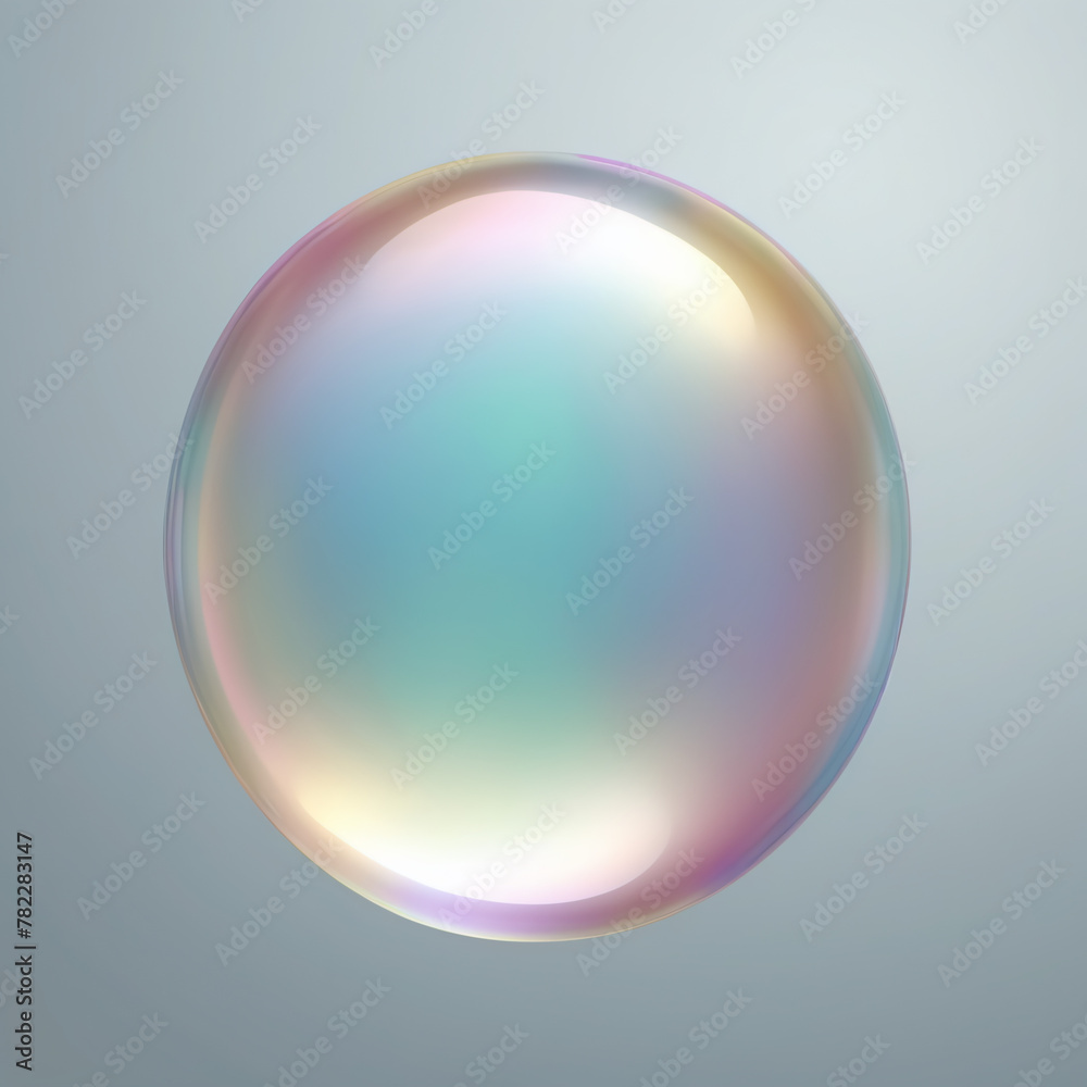 Clear bubble, isolated