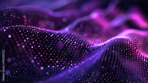 purple and black swirly pixelated pattern, in the style of glowing lights, circular shapes
