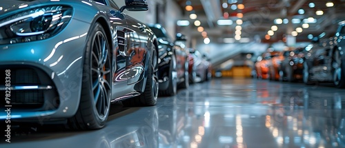 Full-Service Car Dealership Showcase - Sleek Autos Await. Concept Luxury Vehicles, State-of-the-Art Showroom, Professional Customer Service, Finance Options photo