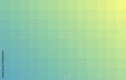 Gradient background from light green to light lemon squares. Green-yellow pixel texture for publication, poster, calendar, posts, screensaver, wallpaper, cover, website. Vector illustration