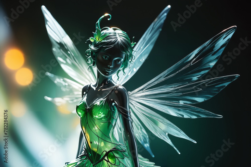 Emerald glass fairy