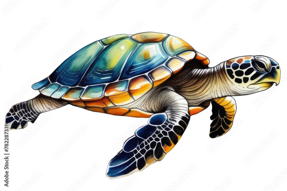 Obraz premium turtle , illustration, turtle day, may 23, isolated on transparent background, travel concept.