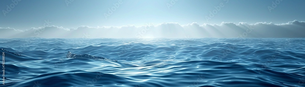 Monochrome blue background, simple yet profound in its hue