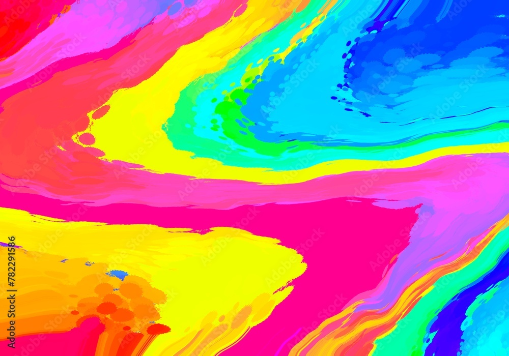Abstract hand drawn neon gradient illustration background wallpaper