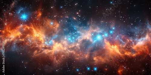 Celestial Chaos  A Breathtaking Cluster of Stars Illuminating the Night Sky