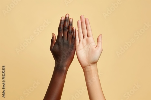 A natural tan and untanned hands next to each other | Unity, every human is unique