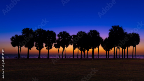 Sunrise in St. Pete Florida with beautiful blue hour in background