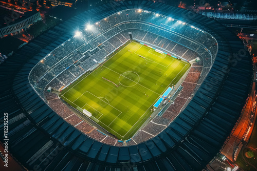 Professional Soccer Stadium Aerial View photo