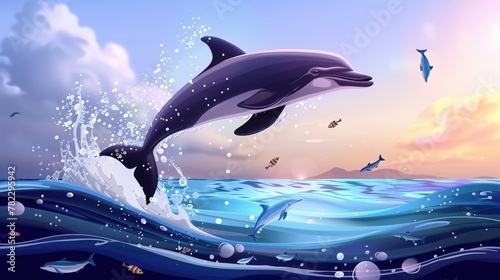 Dolphins leaped through waves of digital information each jump collecting Bitcoins like pearls of the sea