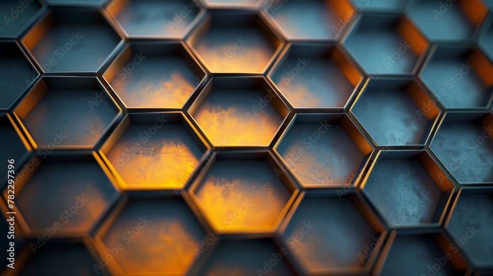 Geometric Patterns: A vector pattern composed of hexagons arranged in a honeycomb structure Geometric Patterns: A vector pattern composed of hexagons arranged in a honeycomb structure