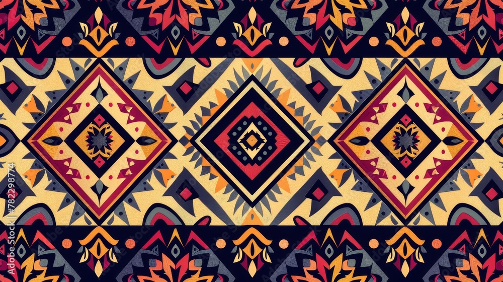 Pattern Backgrounds: A vector illustration of a tribal-inspired pattern