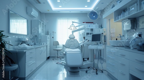 Building with dental chair and equipment for comfort and leisure
