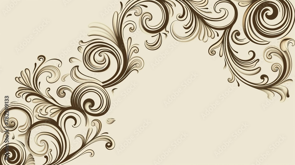 Simple Borders: A vector illustration of a border with a swirling spiral pattern Simple Borders: A vector illustration of a border with a swirling spiral pattern