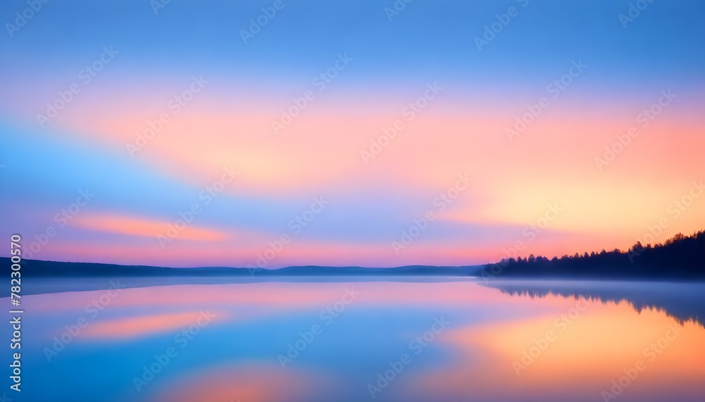 Soft pastel gradients melting into each other, like a tranquil sunset reflected on a calm lake.