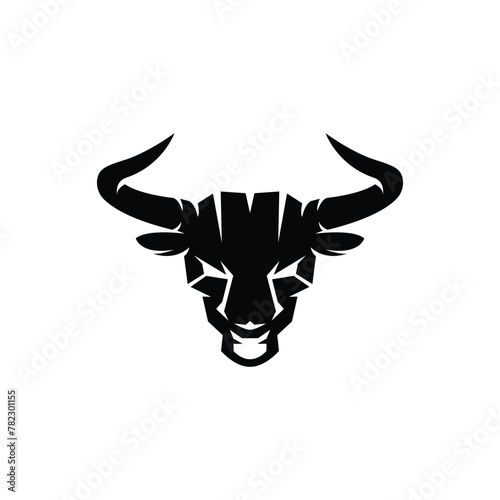 Bull logo icon vector