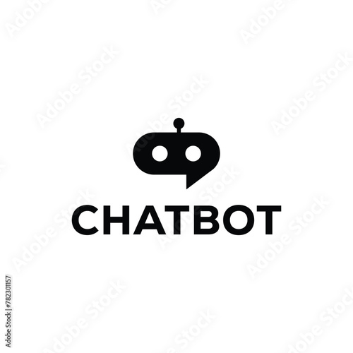Chat bot logo icon vector