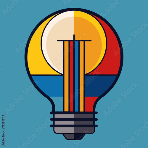 Bauhaus-Inspired Lamp: Modernist Illustration of Illumination