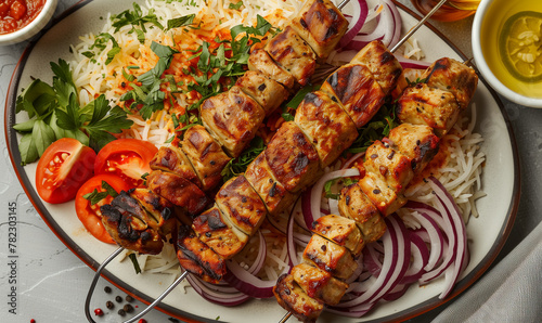Delicious kebab with perfect food presentation