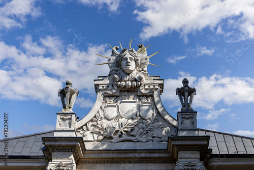 Palace of Art, art nouveau building located in Szczepanski Square, Krakow, Poland