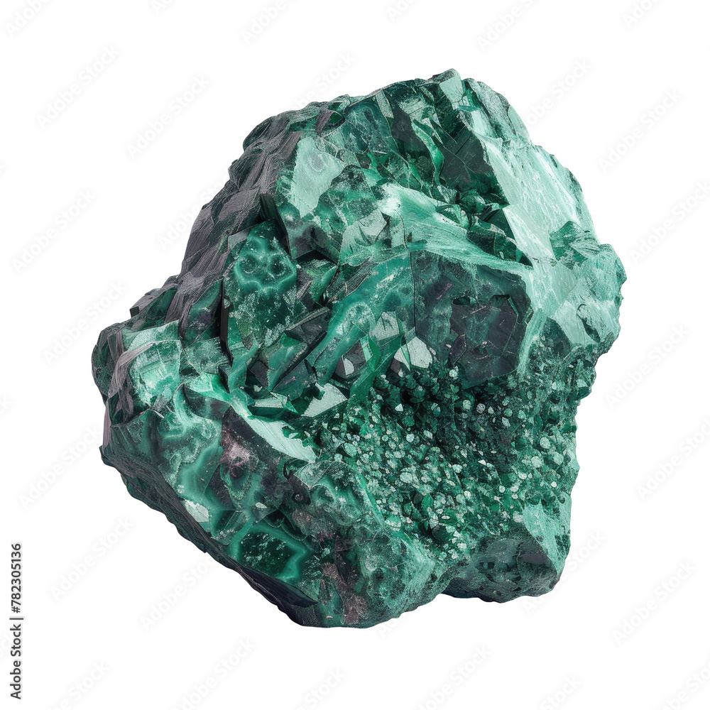 A close up of a green rock with a Transparent Background A close up of a green rock with a Transparent Background