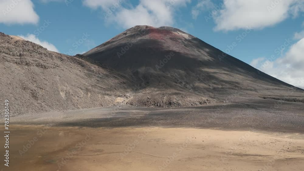 Tongariro mountain in the volcanic valley in New Zealand Tongariro mountain in the volcanic valley in New Zealand