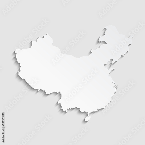 Vector map China  template Asia outline country