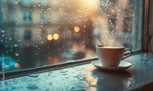 A cup of coffee at the window