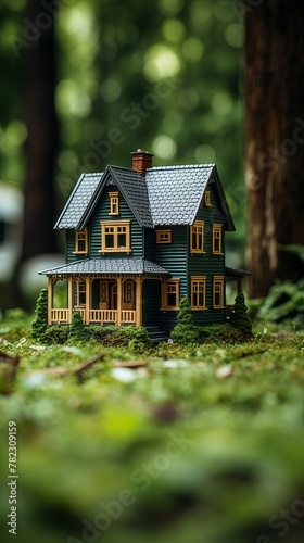 Miniature House Amidst Scenic Surroundings