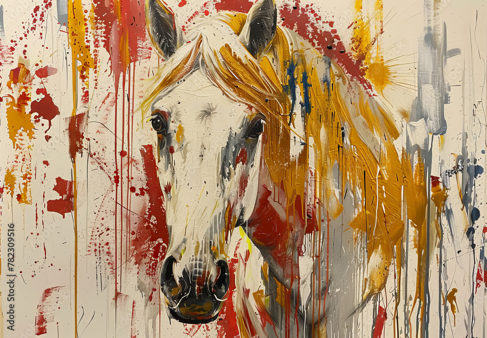 abstract art Horse